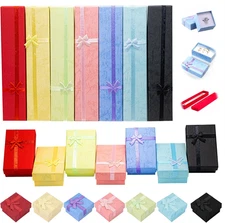 21Pcs 7 Colors Empty Jewelry Gift Boxes with Lids Assortment Set Contains 1.5” X