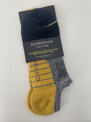 COLE HAAN Zero Grand Men 1 Pair Grey Performance Cushion No Show Socks Sz7-12