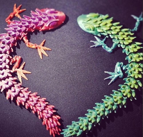 Flexi toy Lizard with baby, 3D Printed
