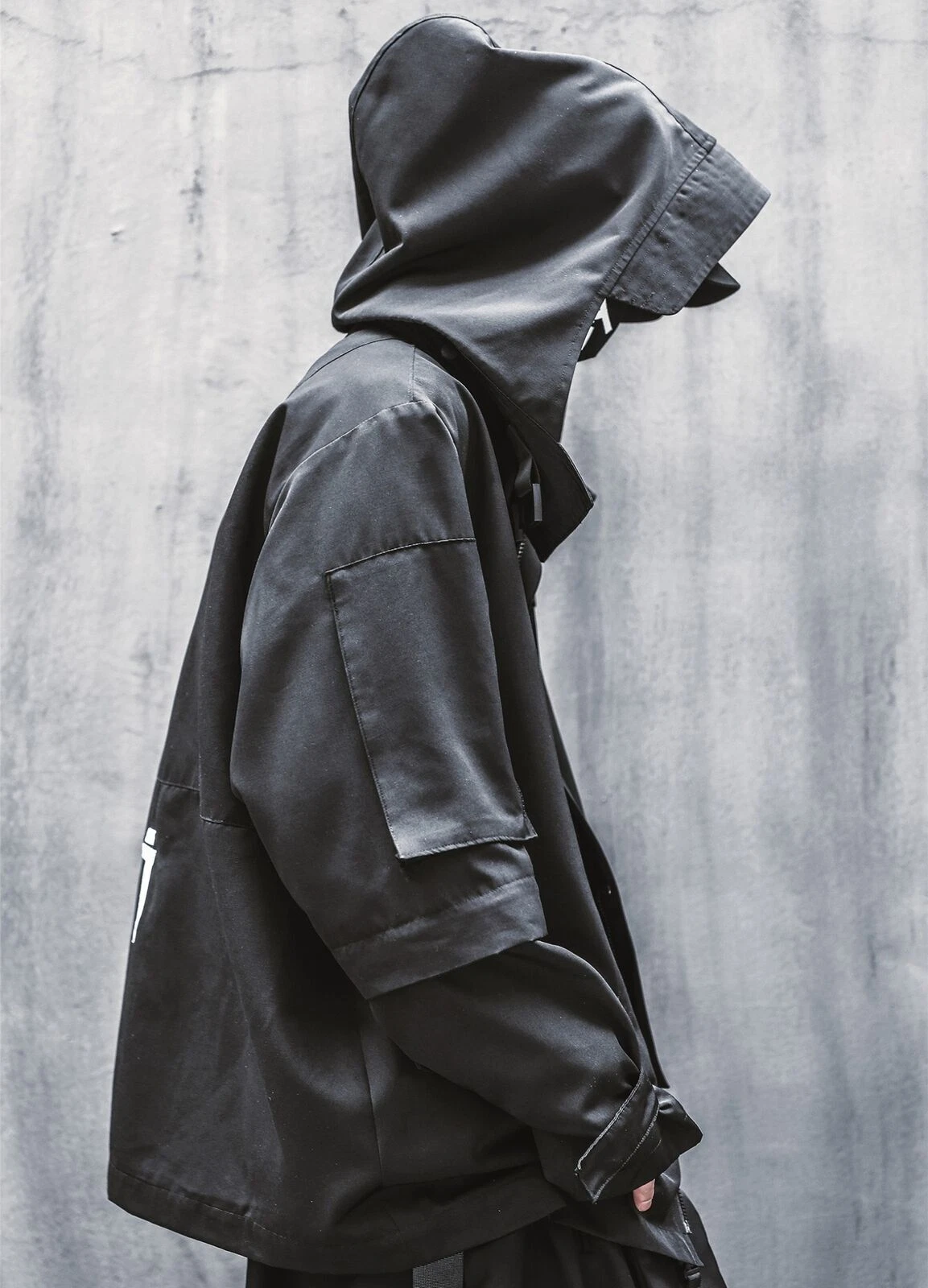 Niepce Techwear Atom Bomb Cyberpunk Windbreaker Urban Hip Hop Hooded Coat Jacket - product detail image 14
