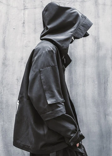 Niepce Techwear Atom Bomb Cyberpunk Windbreaker Urban Hip Hop Hooded Coat Jacket image 14