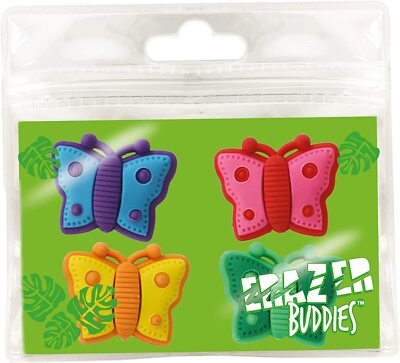 Erazer Buddiez - Butterfly from . Butterfly Rubber Animal Erasers for Kids. Cute