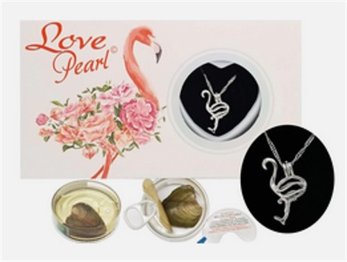 Collana Perla Flamingo Wish Love Perla Kit Perla Scatola Regalo - Foto 2 di 6