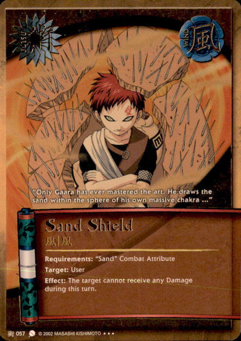 Naruto Sand Shield J-057 Super Rare Card Near Mint | eBay