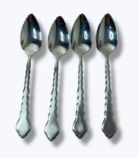 4 Grapefruit Spoons/Place Spoons CELLO Oneida Community Stainless Steel Flatware