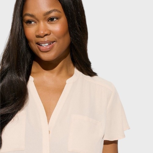 TORRID Harper Georgette Pullover Flatterärmel Bluse - Rauchgrau (5/5X) - Bild 3 von 14