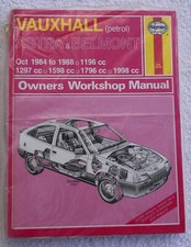Vauxhall Astra und Belmont Haynes Werkstatthandbuch