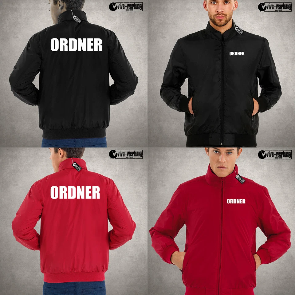 Security Ordner Jacke Bomberjacke Sicherheit mit Wunschtext max. 3 Zeilen - Image 4 of 4