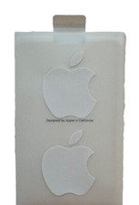 New White Apple Logo Sticker Decal - Genuine OEM - Includes 2 Stickers