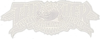 Thrasher & Anti Hero Skateboard Sticker Weiß Transparent 20,5x7cm Gestanzt