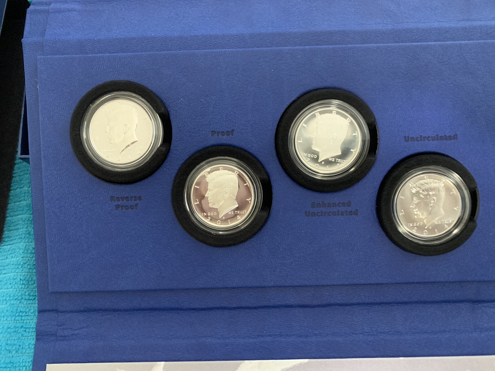 2014 KENNEDY 50th ANNIVERSARY 4 Coin SILVER 1/2$ SET from US MINT. GEM 💎  LOOK!