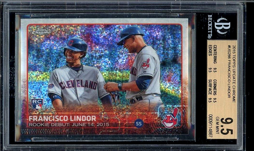 Francisco Lindor 2015 Topps Update Chrome Rookie RC #US286 BGS 9.5