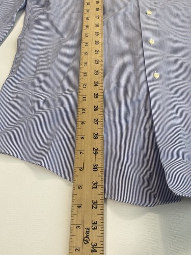 Brooks Brothers Regent Casual Button Shirt Men's 16.5 4/5 Blue Striped Modern - Picture 5 of 8