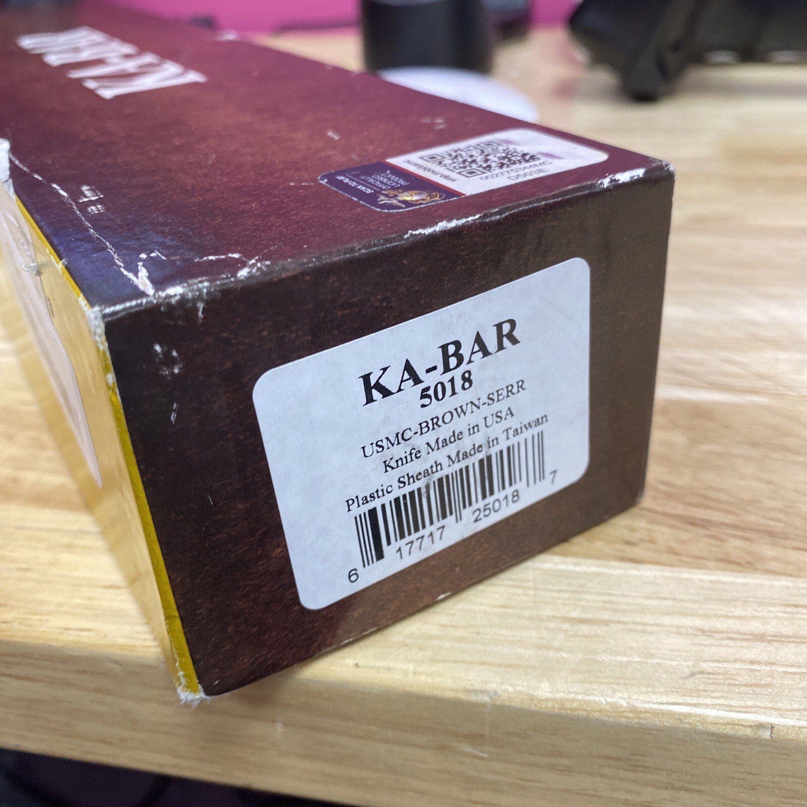 Ka-Bar KaBar Full-Size USMC Serrated w/ Plastic Sheath 5018