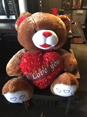 Giant Plush Valentines Day Teddy Bear 28 Inch Stuffed Animal Soft