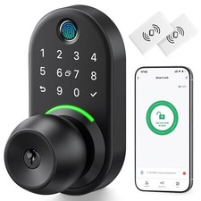 Keypad Smart Door Lock with Knob Keyless Entry Digital Lock with Handle, Fingerp