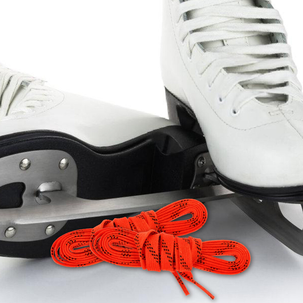 4 Pairs Ice Skates Laces Wax Hockey Wearresistant Shoelaces Flat eBay