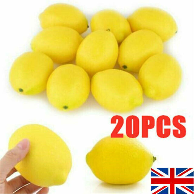 20 x Limes limone plastica artificiale realistica imitazione frutta finta decorazione casa Regno Unito-
