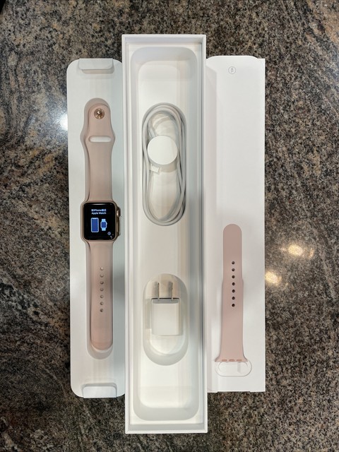 Apple Watch Series 3 - Rose Gold with Pink Sand Sport Band (GPS + Cellular) - (MQJQ2LL/A) for