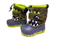 Cat Jack Toddler Boys Sz 5 Monster Winter Snow Boots Thermolite Blue And Green
