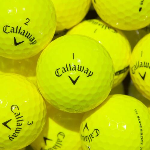 24 Callaway Supersoft Yellow Used Golf Balls 4A / 5A Quality FREE SHIPPING! - Picture 2 of 3