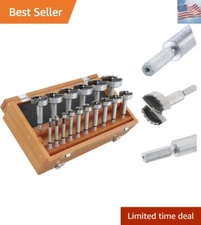 Forstner Bit Set with Hex Shank, 16-Piece