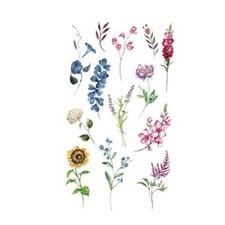 MapofBeauty 2 pcs Fashion Flower Leaf Prints Temporary Waterproof Colorful