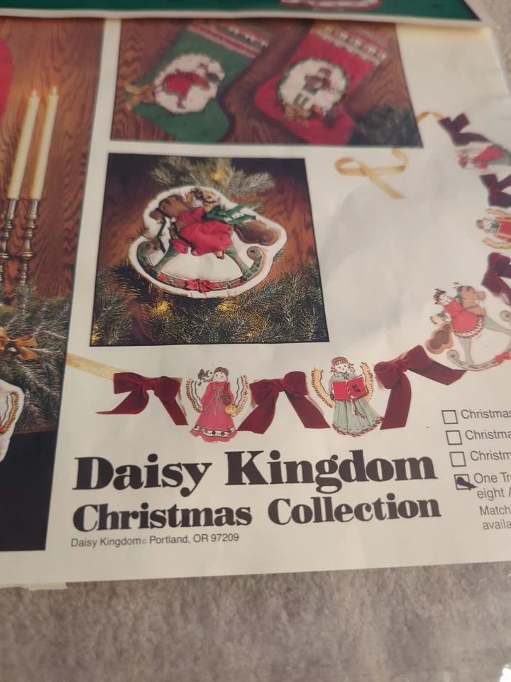 Daisy Kingdom Fabric Christmas Craft Tree Top Angel & 8 Cut Outs Kit Vintage - Image 4 of 4