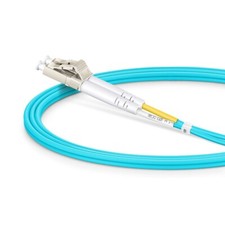 Fiber Patch Cable LC/LC UPC Duplex 2 Fibers Multimode OM3 Riser OFNR 2.0mm Aqua