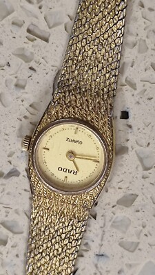 Vintage RADO watch Lady Quartz Ref 133.5330.2gold plated Not