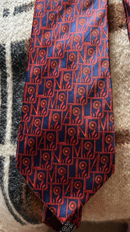 Винтажный Lanvin дизайнер Couture поразительный галстук шелк - Изображение 2 из 4