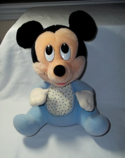 Playskool Disney Babies Mickey 1984 with Bib - Blue - Plush - 70480