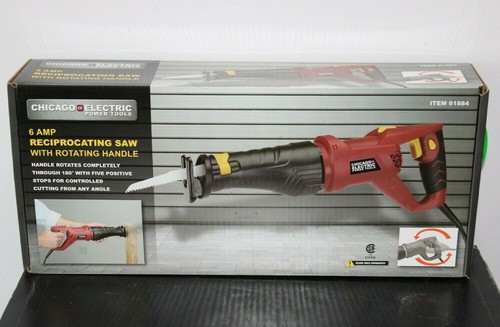 Chicago Eectric 6 Amp Reciprocating Saw with Rotating Handle #61884