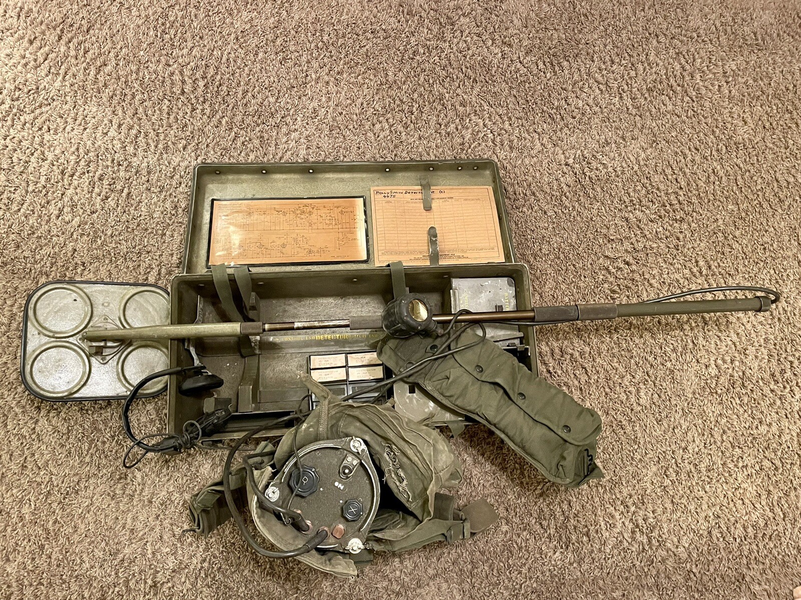 U.S. Army Corps of Engineers Mine Sweeper, Metal Detector Set / Korean