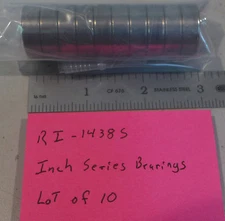 (10) NMB RI-1438S Inch Series Bearings OD .875" ID .375" For Sm Electric Motors
