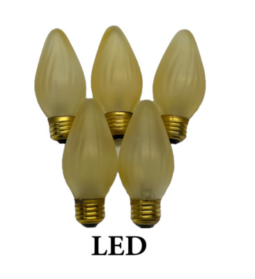 5pcs DIMMABLE LED GOLD FLAME Painted Bulbs for Antique and Vintage Lighting