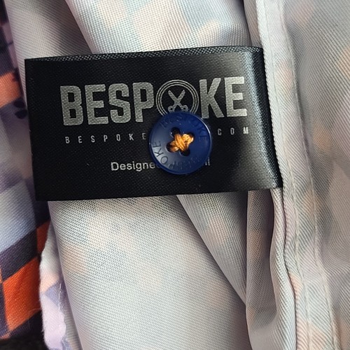 Bespoke Men's Abstract Button Up Short Sleeve Dress Shirt Size XL - Bild 13 von 15