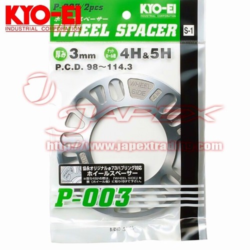 KYO-EI KICS Wheel Spacers 3mm 4 Hole (4H)/5 Hole (5H) 98-114.3mm 3mm P-003-2P - Picture 4 of 4