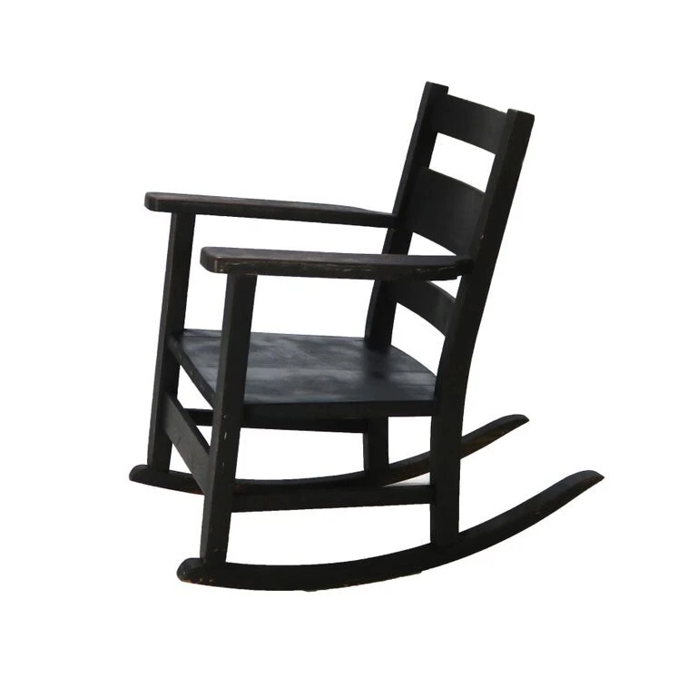 Mecedora antigua derecha Conant’s Sons Arts & Crafts Mission roble listón respaldo c1910 Foto 2 de 4