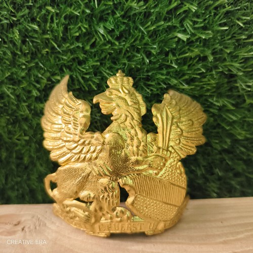 Casco prusiano insignia escudo de armas Prusia latón Pickelhaube alemán parte hecho a mano - Imagen 2 de 4