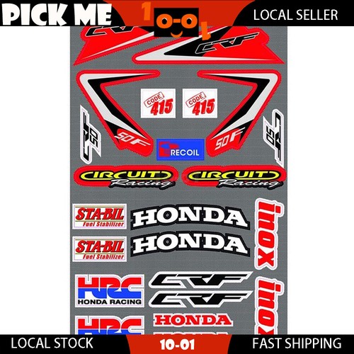 Decal Sticker Sheet KIT For Honda CRF 50 F 2004 2013 2014 2015 2016