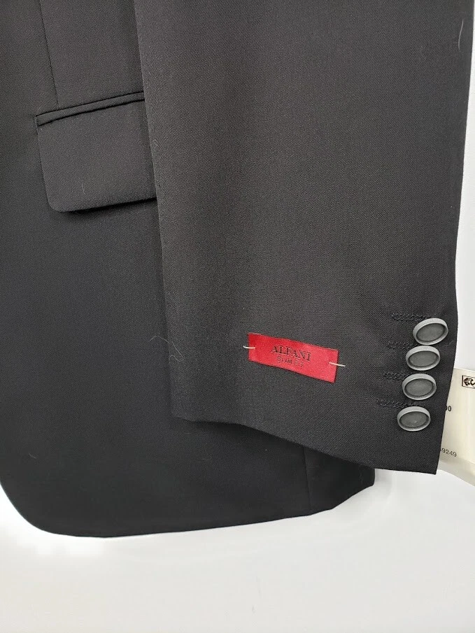 ALFANI BLAZER ROJO LANA NEGRO SLIM FIT 44L Foto 2 de 4