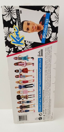 New in Box Barbie Ken Fashionistas Floral Tee And Shorts AA African American - Picture 3 of 5