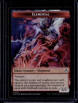 Elemental/Human - Token - Foil - INR - NM - Magic the Gathering