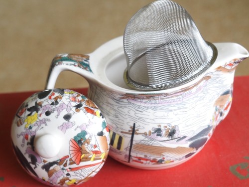 Japanese Chinese Oriental Somayaki Style Teapot and Six Cups in presentation Box - Picture 7 of 24