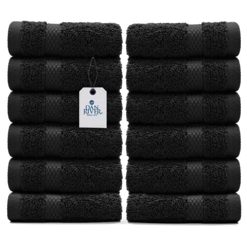 100% Cotton Face Towels 12 Pack - Premium Quality Washcloths Highly Absorbent...