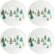 4-Piece Decorative Plate Set, 3.85 LB, Green