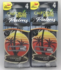 California Scents Palms Hanging Air Fresheners, Ice, 2 Pack (8 Palms)