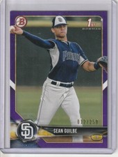 Sean Guilbe 2018 Bowman Draft Purple 012/250 San Diego Padres