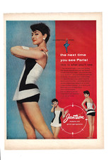 Jantzen Swimsuits Ad Vintage 1950s Fashion Bathing Suit Print Wall Art 1956